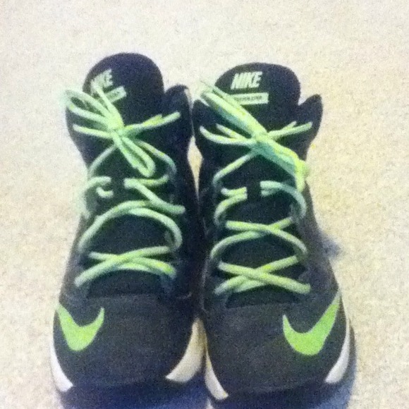 Boys Black and green Nike sneakers