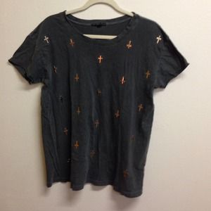 Truly Madly Deeply Grey Cross Tee