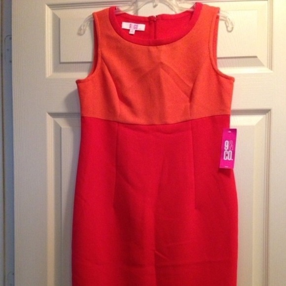 Coral & Orange Colorblock Dress