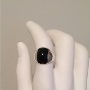 Onyx and Silver Ring