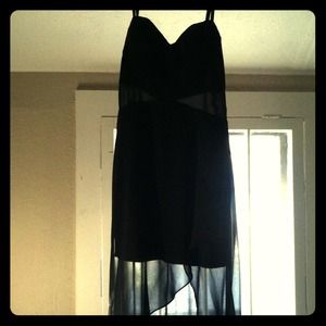 Black high-low dress