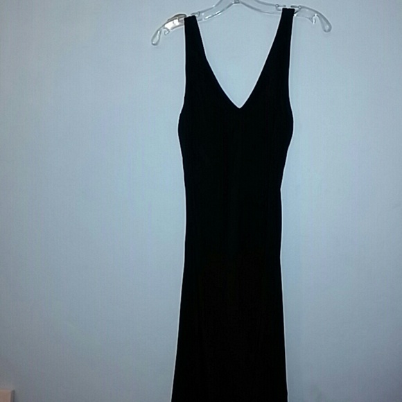 Black Silk Dress - Picture 1 of 3
