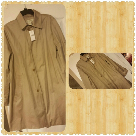 Men's Khaki Banana Republic Trench Coat (New)