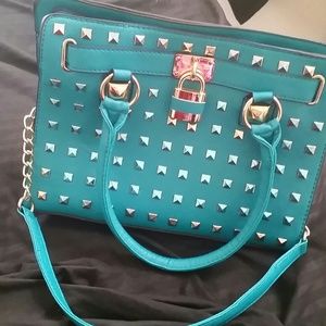 Teal Studded Purse