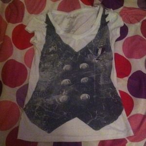 Vest printed shirt