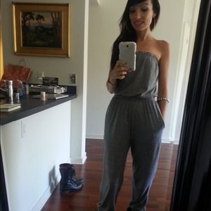 American Apparel Athletic Grey Jumpsuit