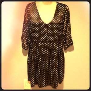 Black and green polka dot Princess Vera Wang dress