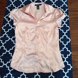 Pink silky Rampage top- small