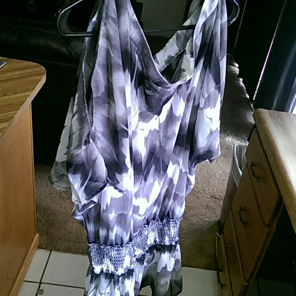 👍 NWT W Swim cover-up grey/black/white - Picture 2 of 4