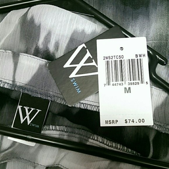 👍 NWT W Swim cover-up grey/black/white - Picture 4 of 4