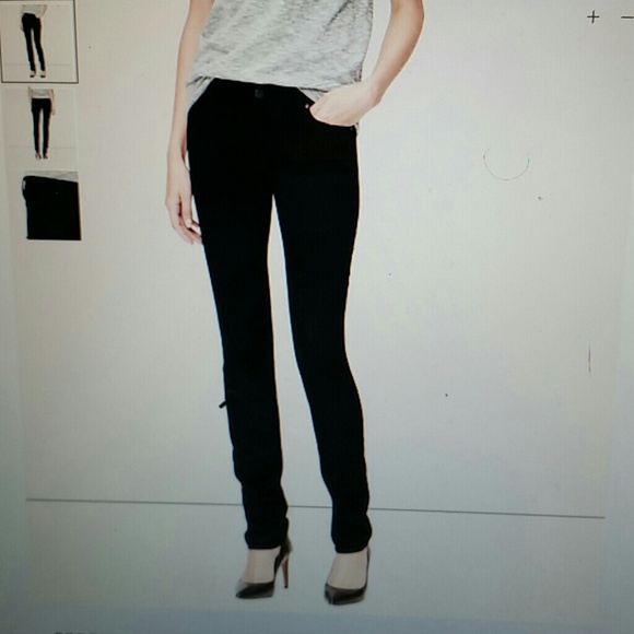 Black denim skinny jeans by Loft