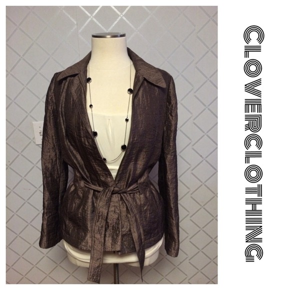 J Jill bronze shimmer belted jacket 🌸🌸