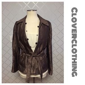 J Jill bronze shimmer belted jacket 🌸🌸