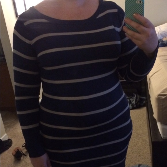 Navy Blue Sweater Dress