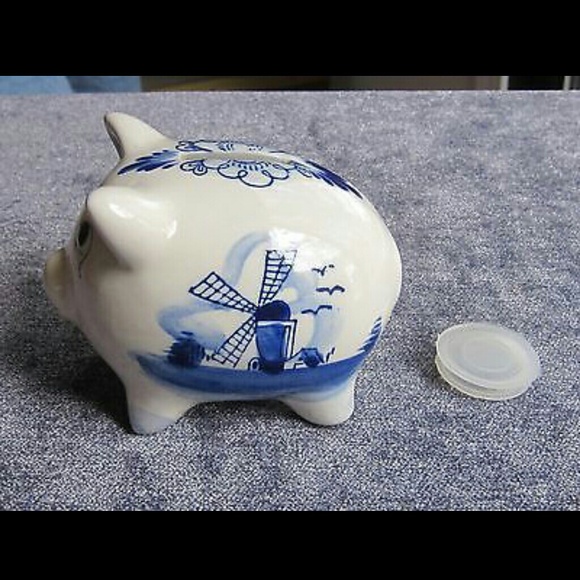 Vintage Royal Delft Blue Holland piggy bank - Picture 1 of 2