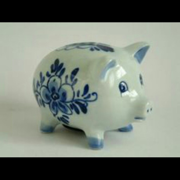 Vintage Royal Delft Blue Holland piggy bank - Picture 2 of 2