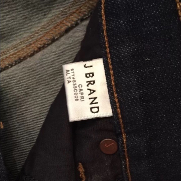 J Brand 835 Mid Rise Distressed Capri Skinny Jeans - Picture 3 of 4