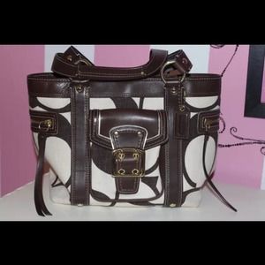 Coach Legacy Cotton Signature Tote