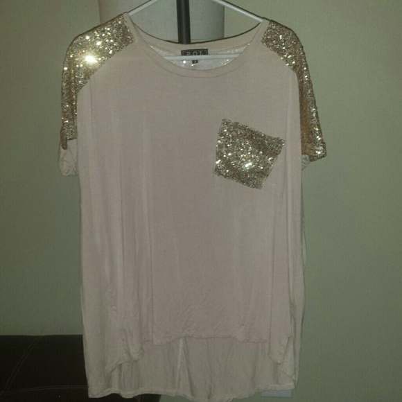 Oversized sequin tee