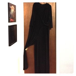 Black Polyester/Spandex One Piece Jumpsuit
