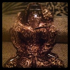 Animal Print Jumper Short Outfit