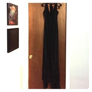 Halter Jumpsuit w/Sheer over Skirt