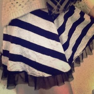 Black and white circle skirt