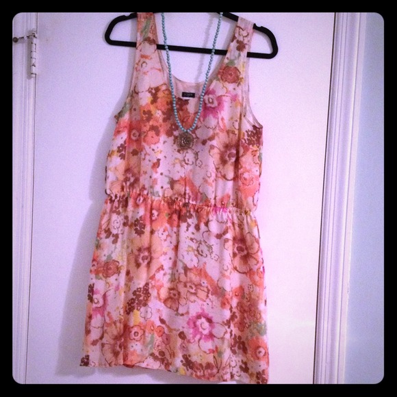 Floral silk dress