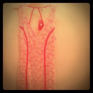 Sleeveless coral dress