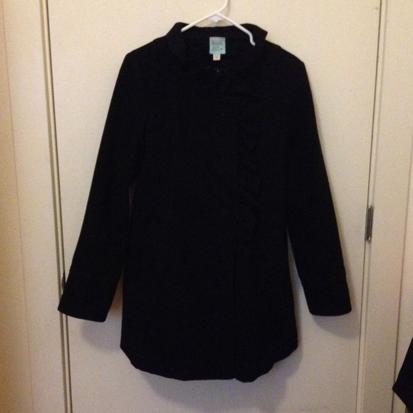Urban Outfitters Black Ruffled Coat - Picture 2 of 4