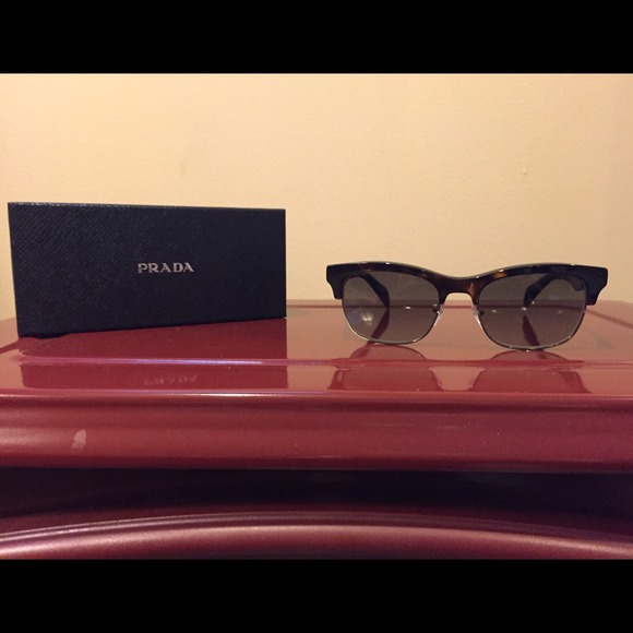 Brown Prada Clubmaster Sunglasses