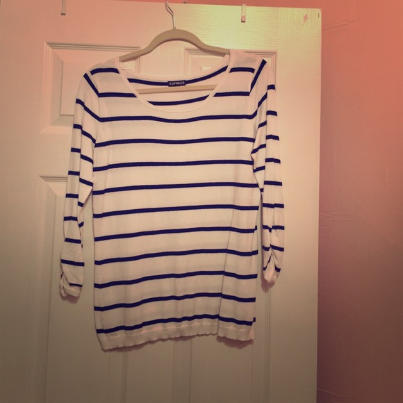 Express black and white striped sweater