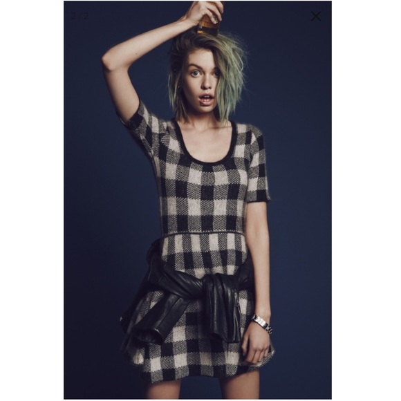 For Love and Lemons Dresses & Skirts - B&W plaid For Love & For Lemons a-line dress NWT