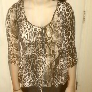 Juniors Cheetah casual dress top
