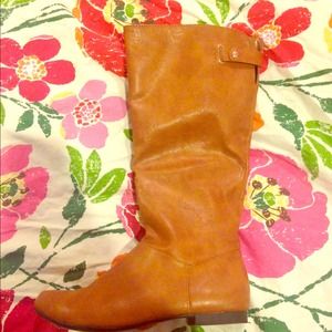 Tan boots gently worn