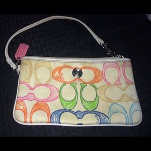 Coach Multi-Color Wristlet LARGE