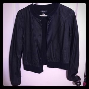 Black leather insp. Jacket
