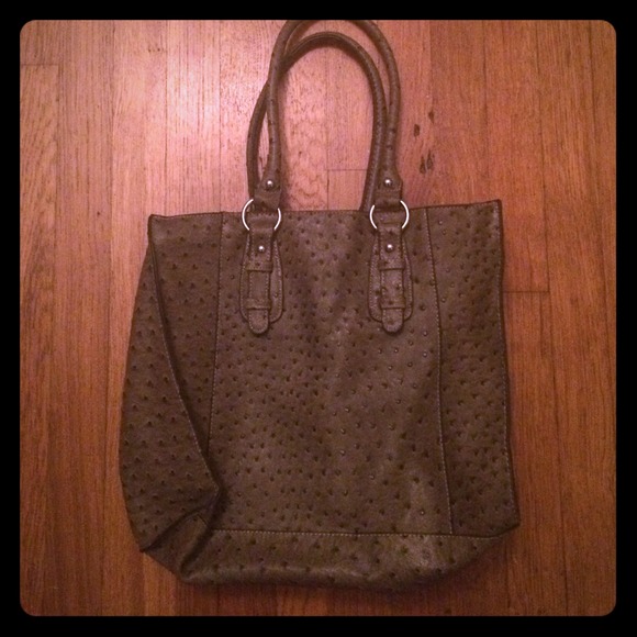 Faux Ostrich Tote