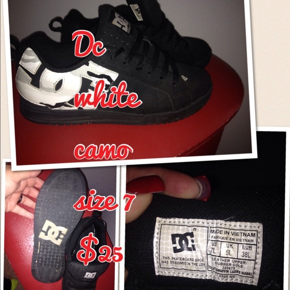 Dc white camo shoes