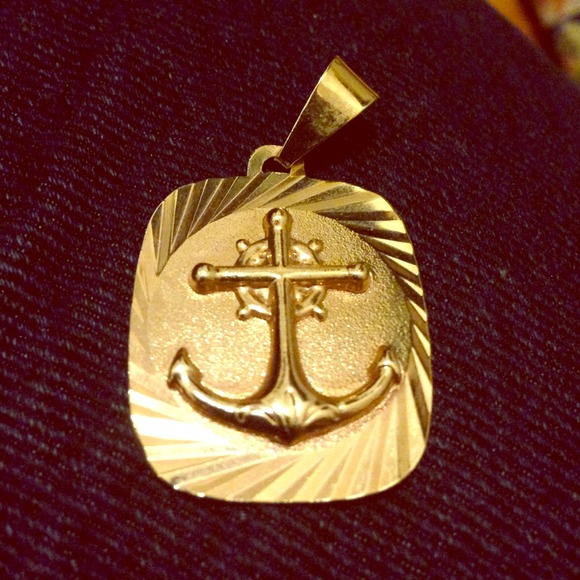Gold Coated Anchor Charm