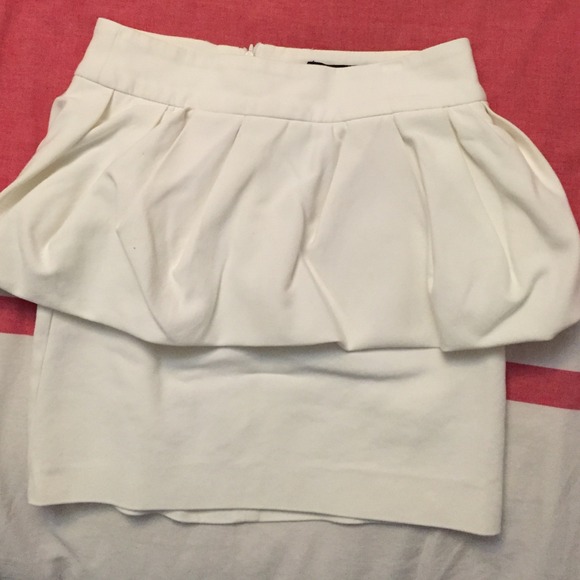 White mini skirt