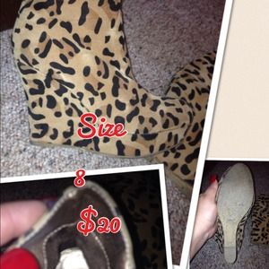 Leopard boots SOLD❤️