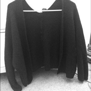 black cardigan