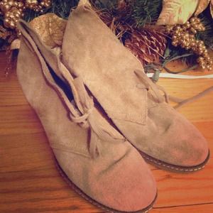 j.crew wedged suede booties
