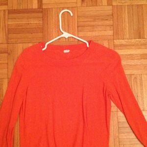Orange cashmere jcrew sweater