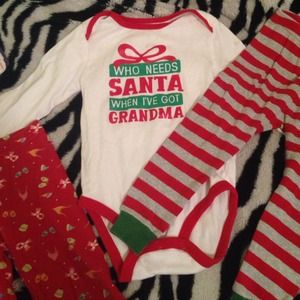 24 months Christmas PJ's onesie and pants