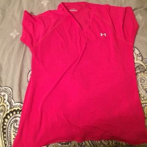 Pink under armour shirt