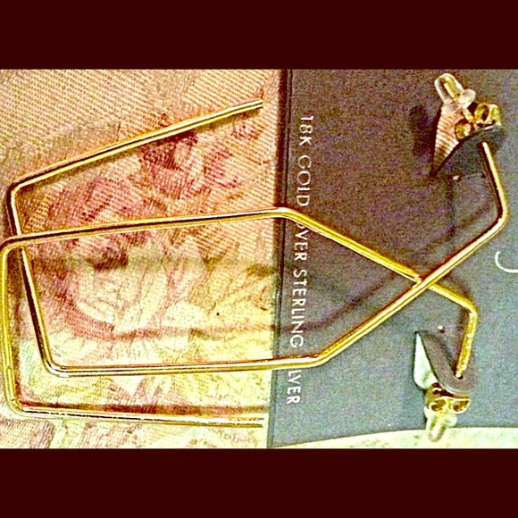 Earrings 18k gold over sterling silver - Picture 1 of 2