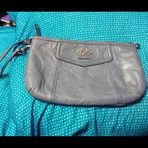 Silver Coach Wristlet - NWOT
