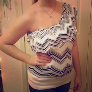 Cute one shoulder sweater top